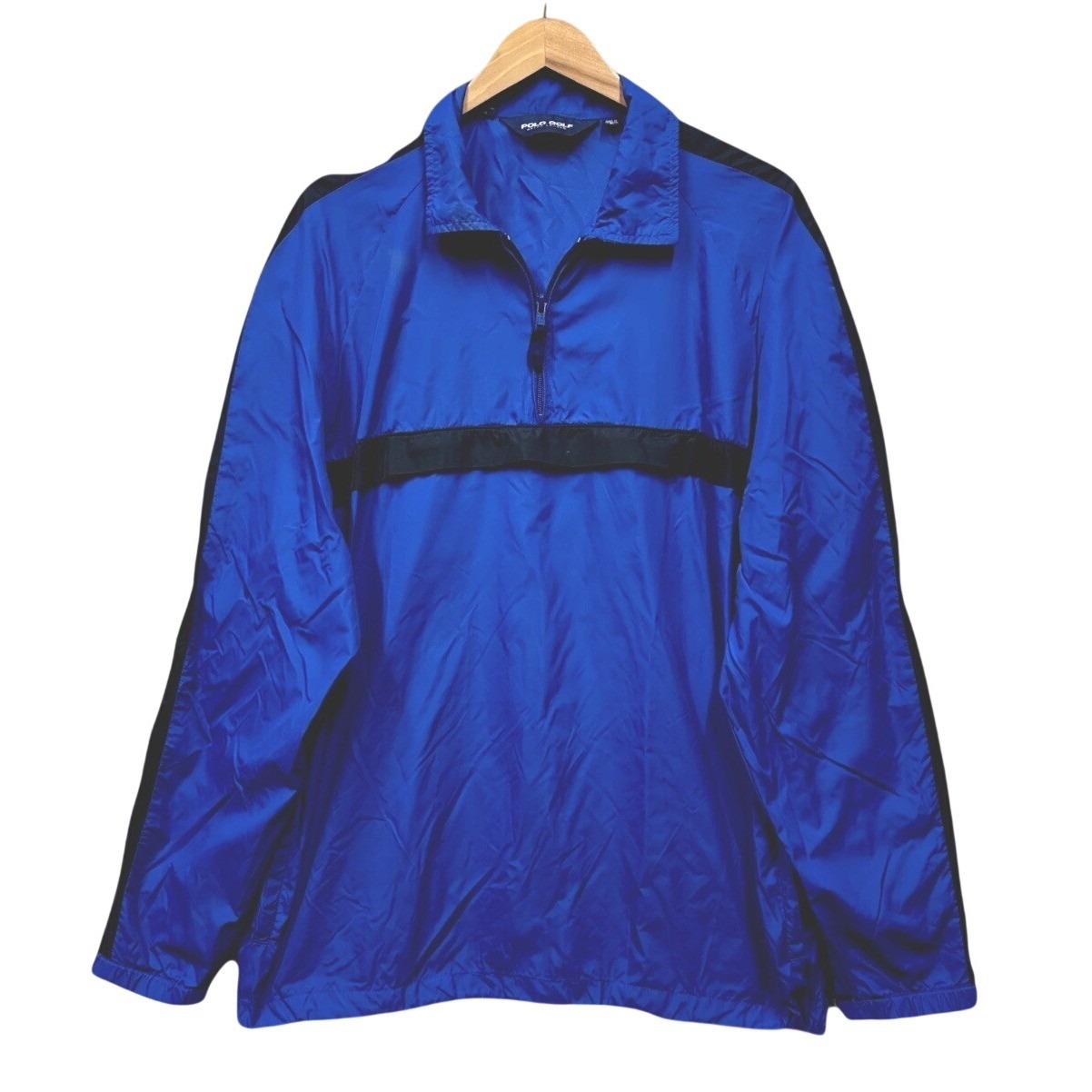 Ralph Lauren Polo Golf 14 Zip Windbreaker Jacket Mens Size L Blue Black